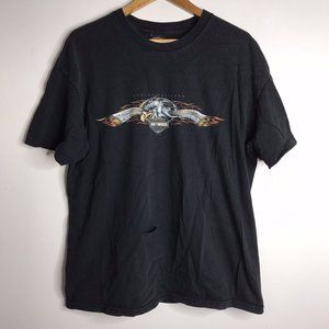 Harley Davidson 2005 Santa Fe New Mexico Eagle Flame Distressed XL T-Shirt
